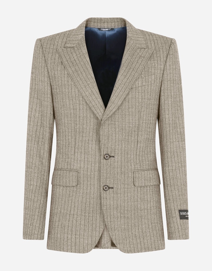 Pinstripe stretch wool Sicilia-fit jacket - 3