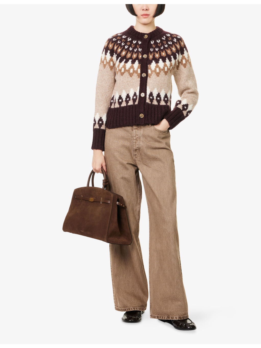 Christina Fairisle Round-Neck Wool-Blend Cardigan - 2