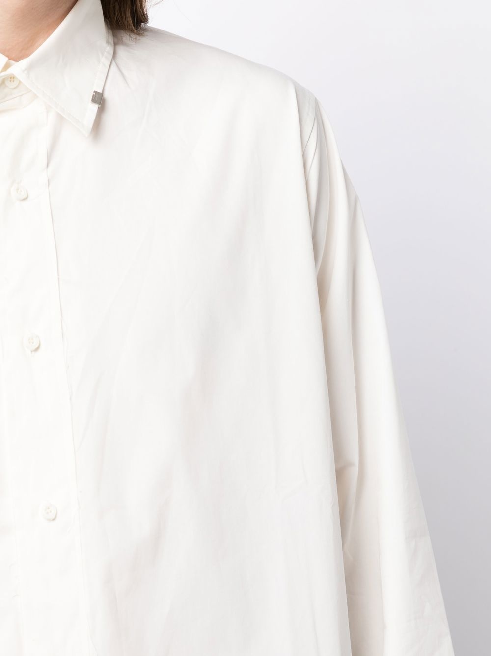 raw-cut hem shirt - 5