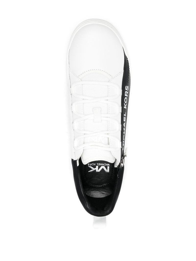 logo-print zip-detailed sneakers 4