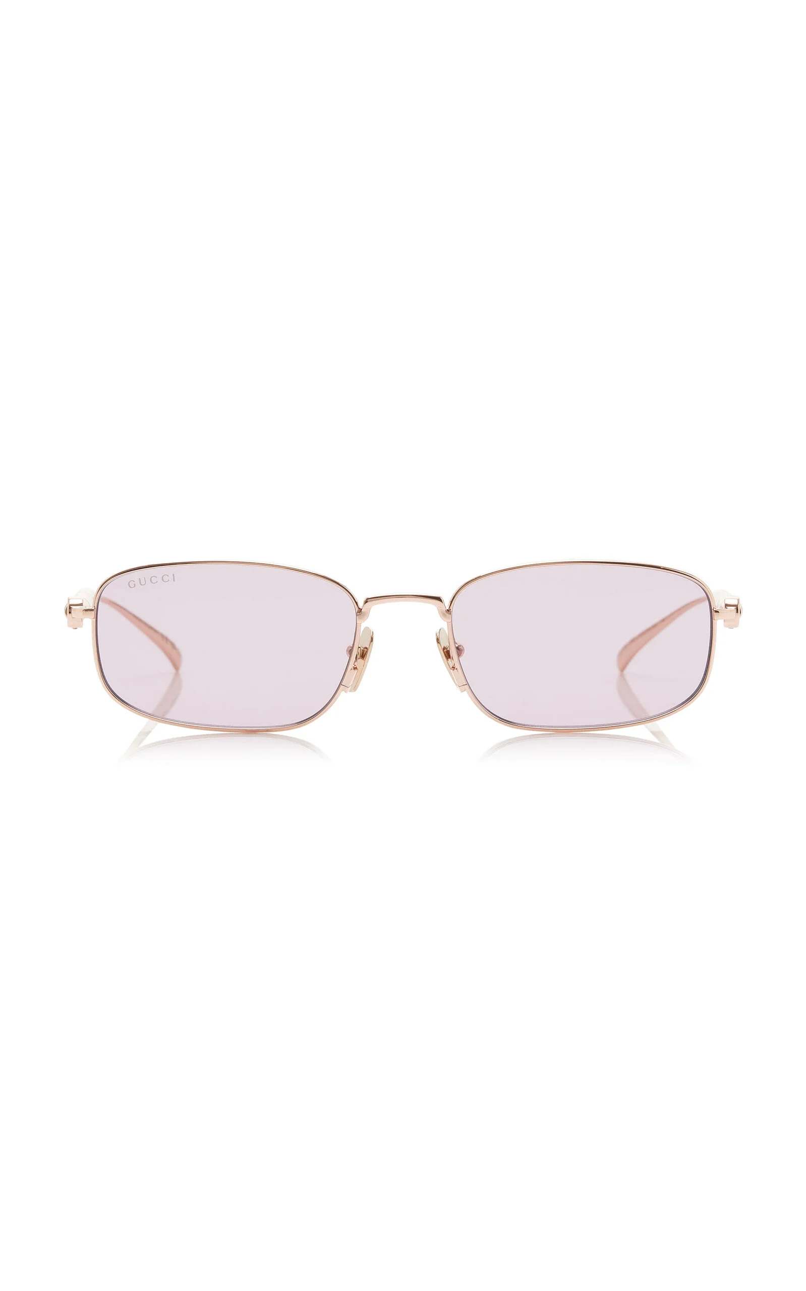 Square-Frame Metal Sunglasses gold - 1