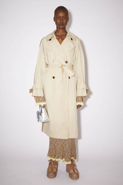 Acne Studios Cotton trench coat - Beige outlook