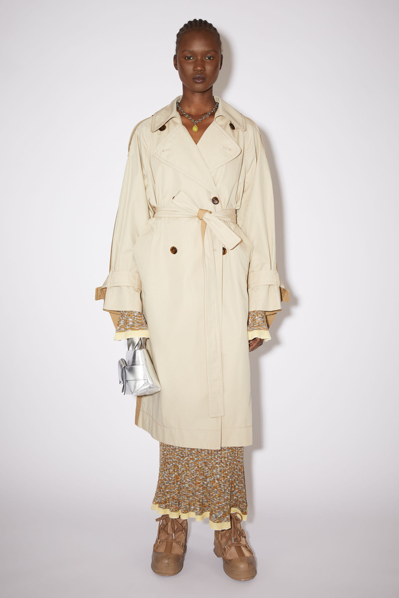 Acne Studios Cotton trench coat - Beige outlook