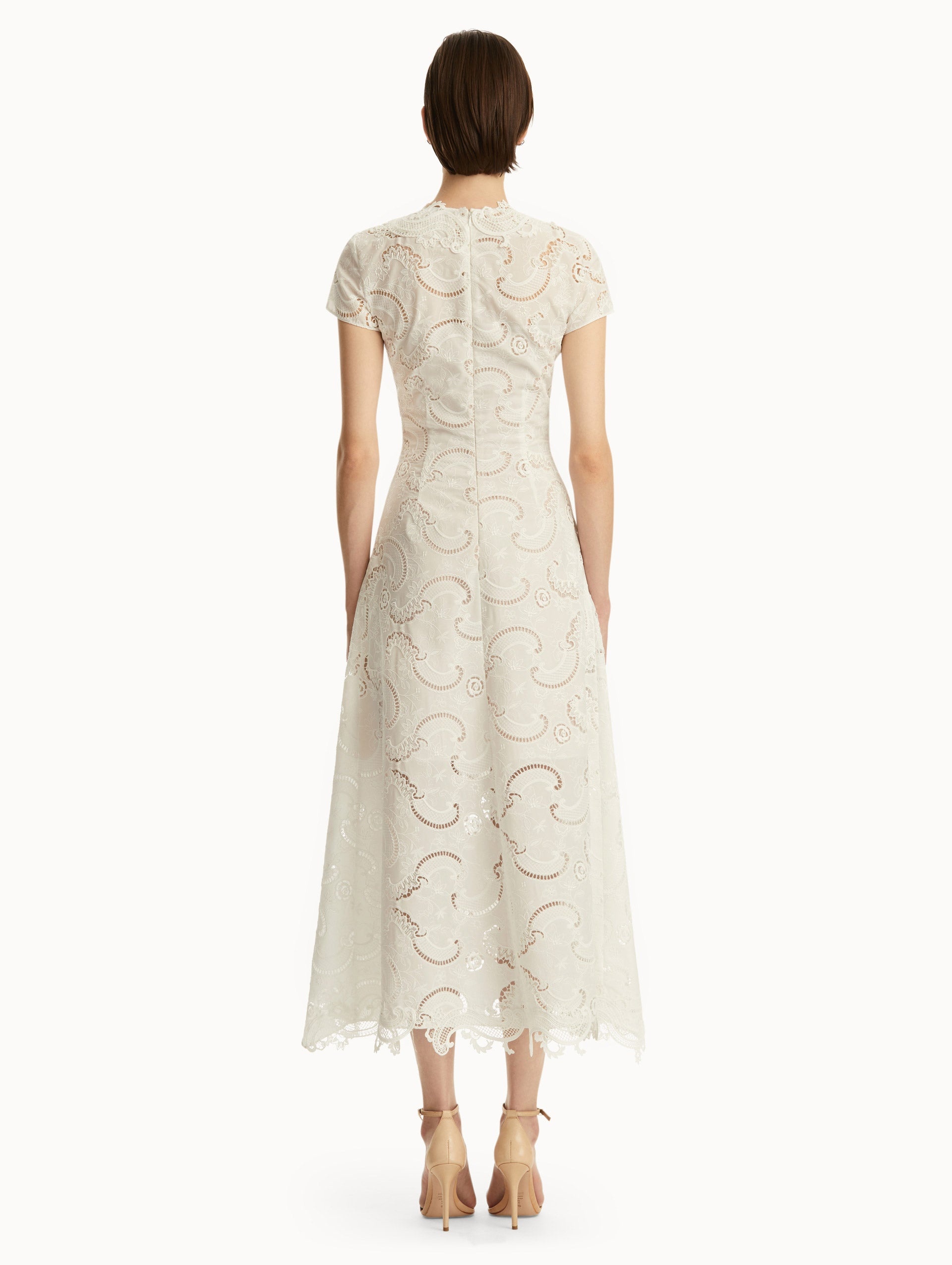 SCROLL GUIPURE DRESS - 3