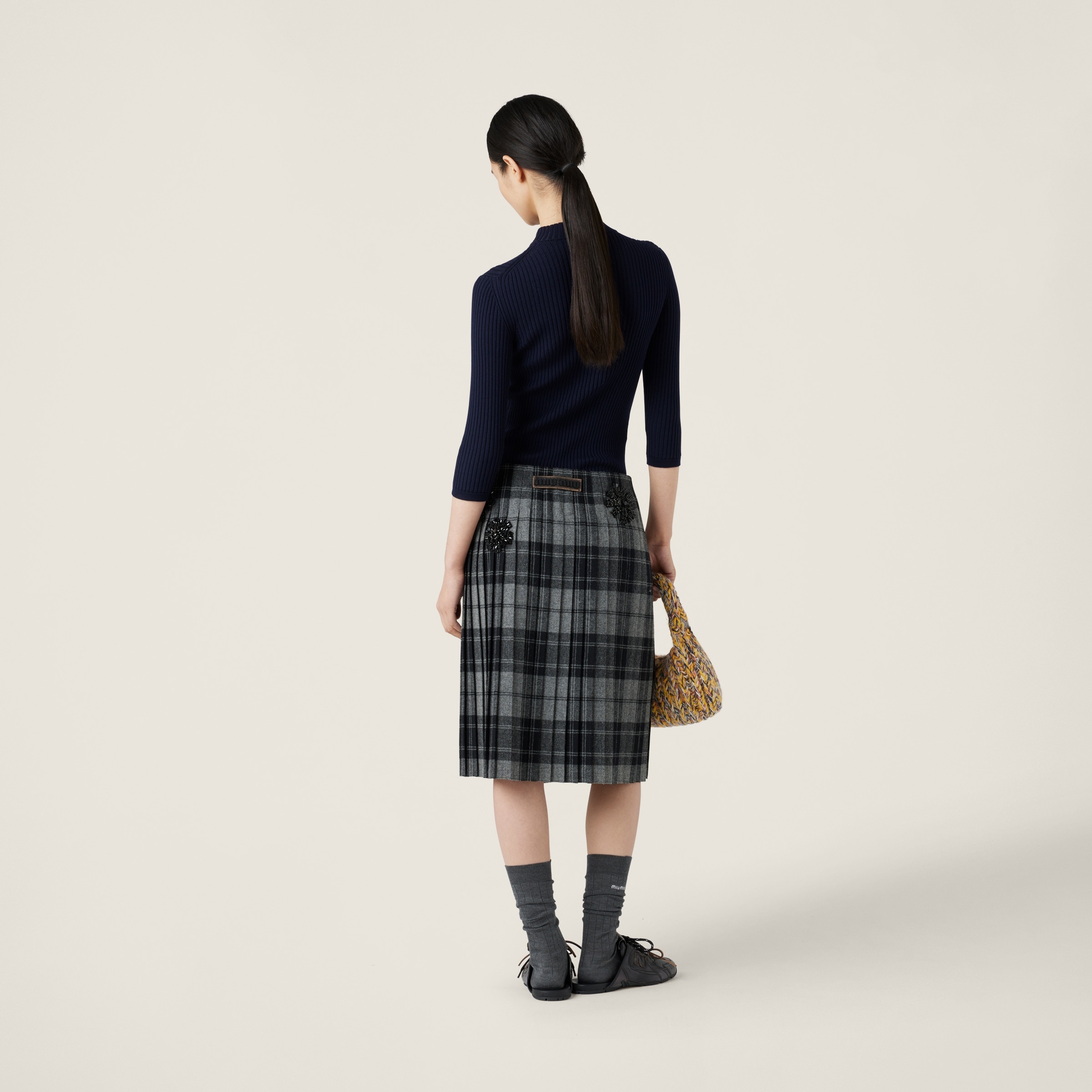 Ribbed knit wool turtleneck sweater - 3