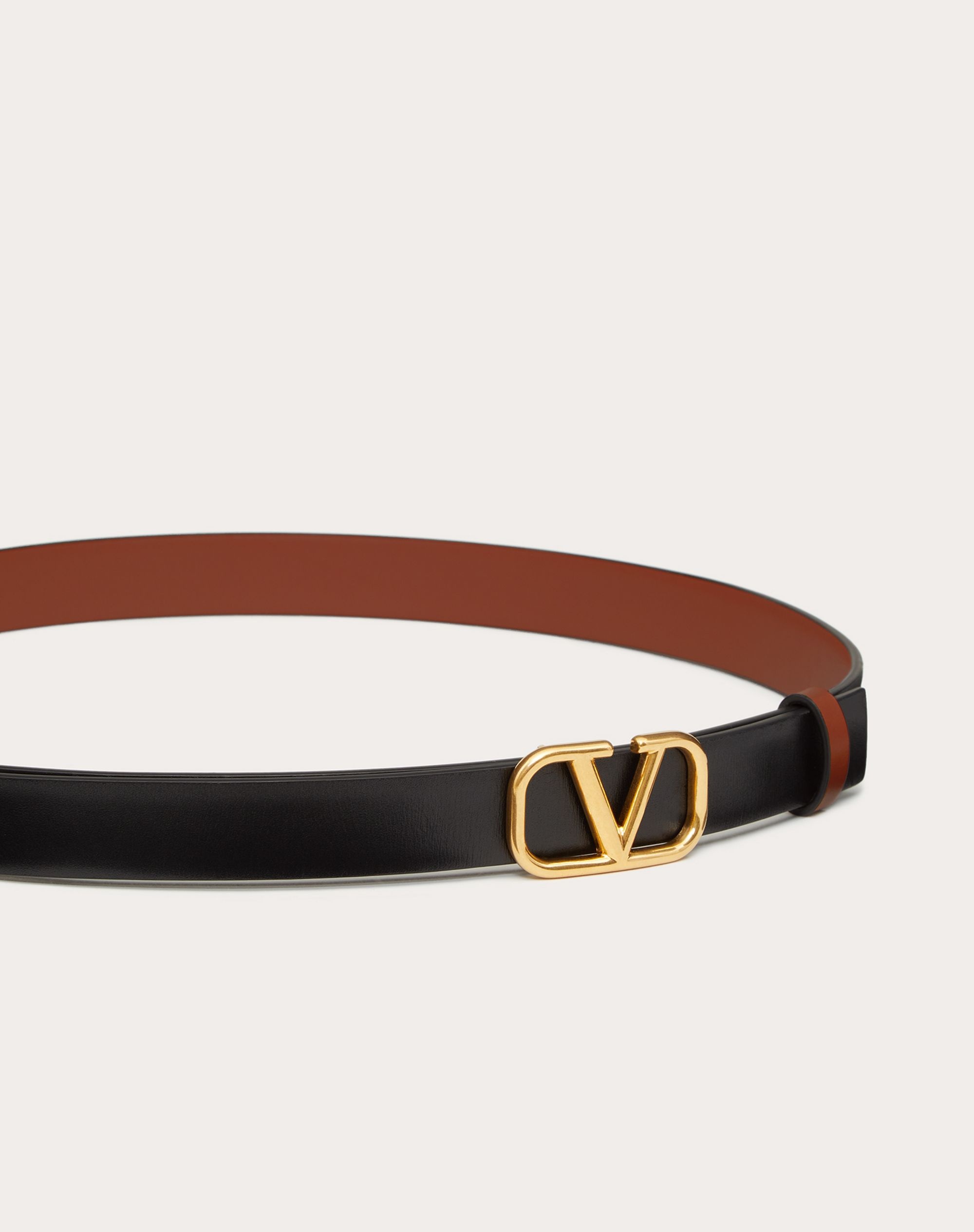 REVERSIBLE VLOGO SIGNATURE BELT IN GLOSSY CALFSKIN 20MM - 4