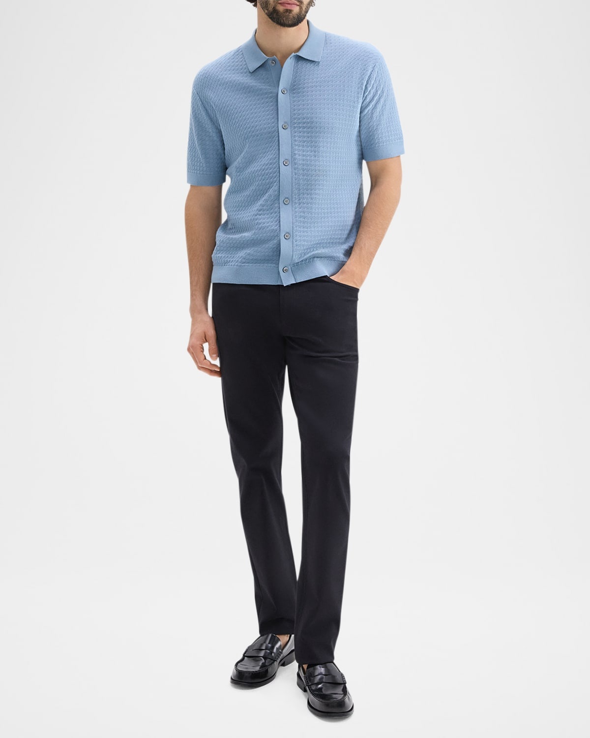 Men's Cairn Cotton Waffle-Knit Shirt - 4