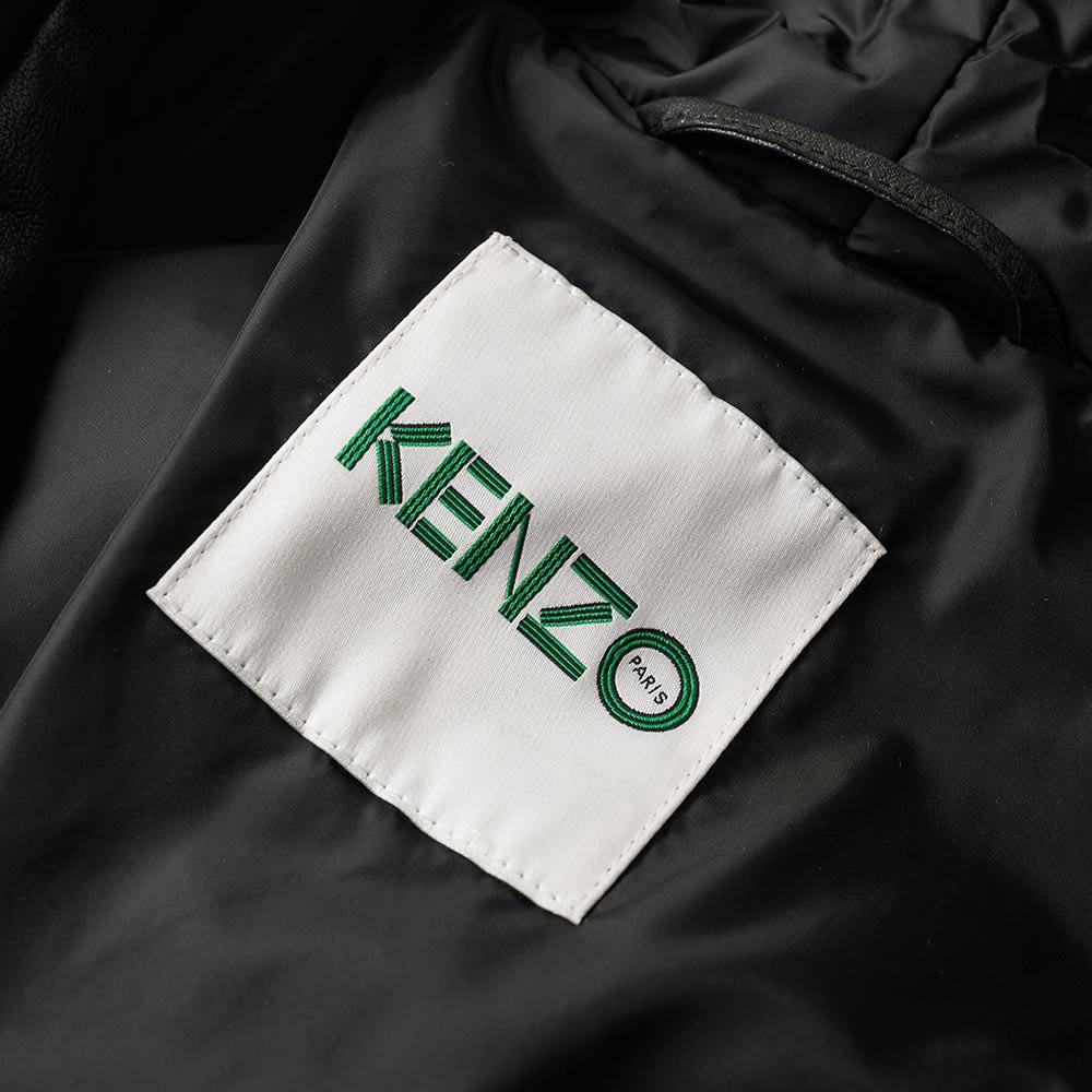 Kenzo Hooded Leather Jacket - 3