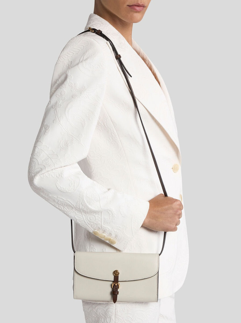 Etro TWO-TONE LEATHER PONY WALLET WITH SHOULDER STRAP outlook