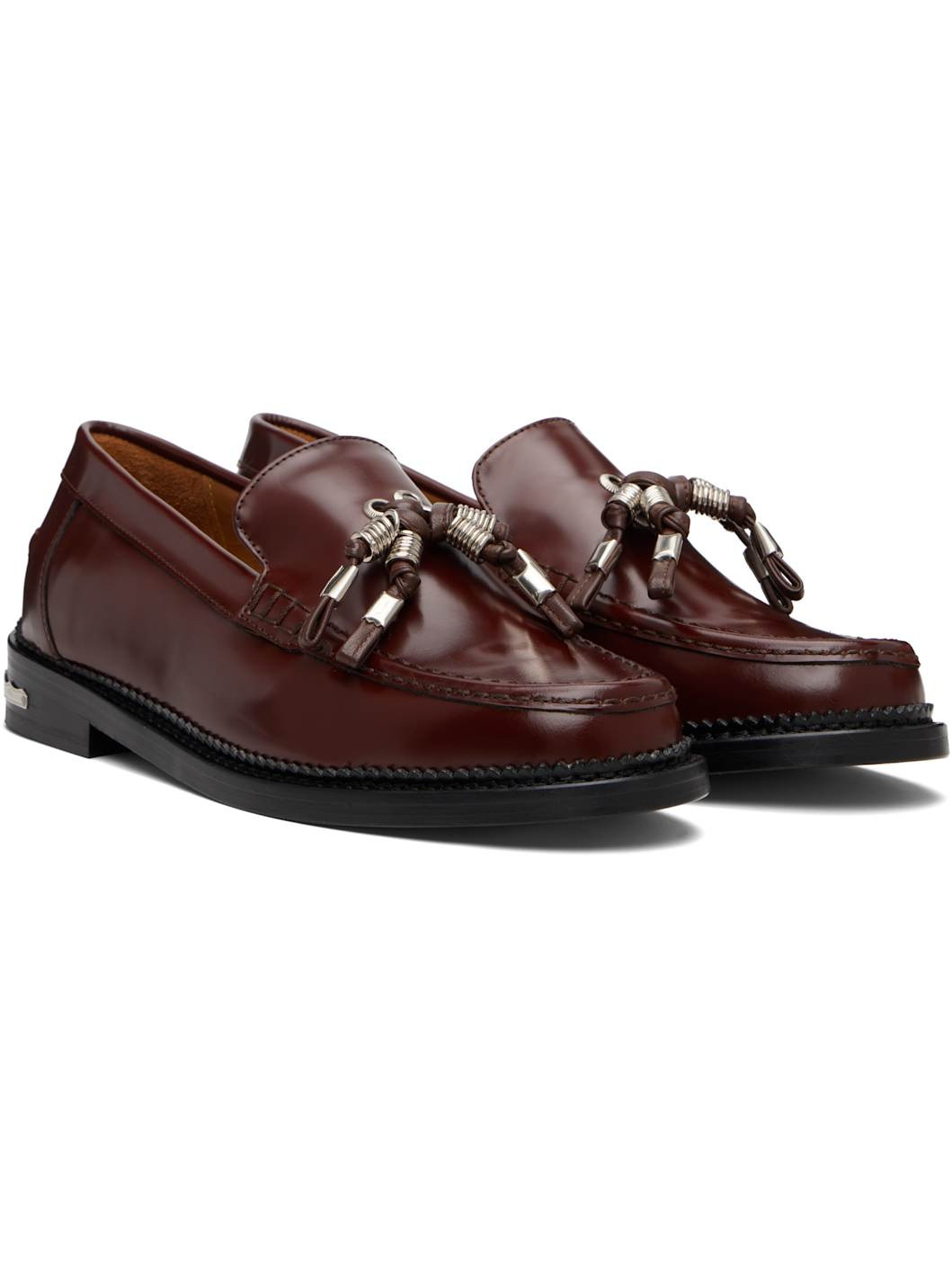 Brown Leather Loafers - 4