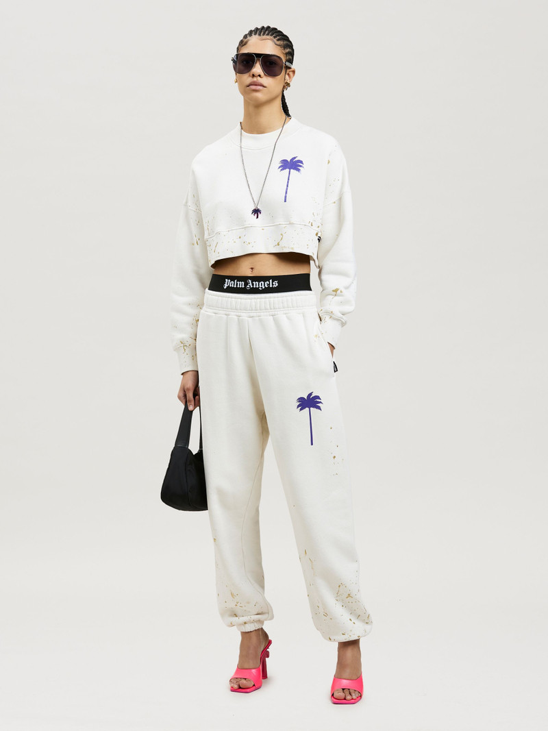 Palm Angels PXP PAINTED CROPPED SWEATSHIRT outlook