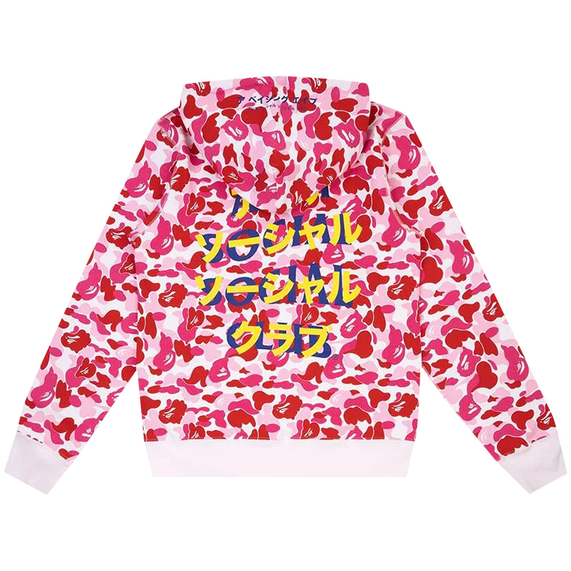 BAPE x Anti Social Social Club ABC Camo Pullover Hoodie 'Pink' - 2