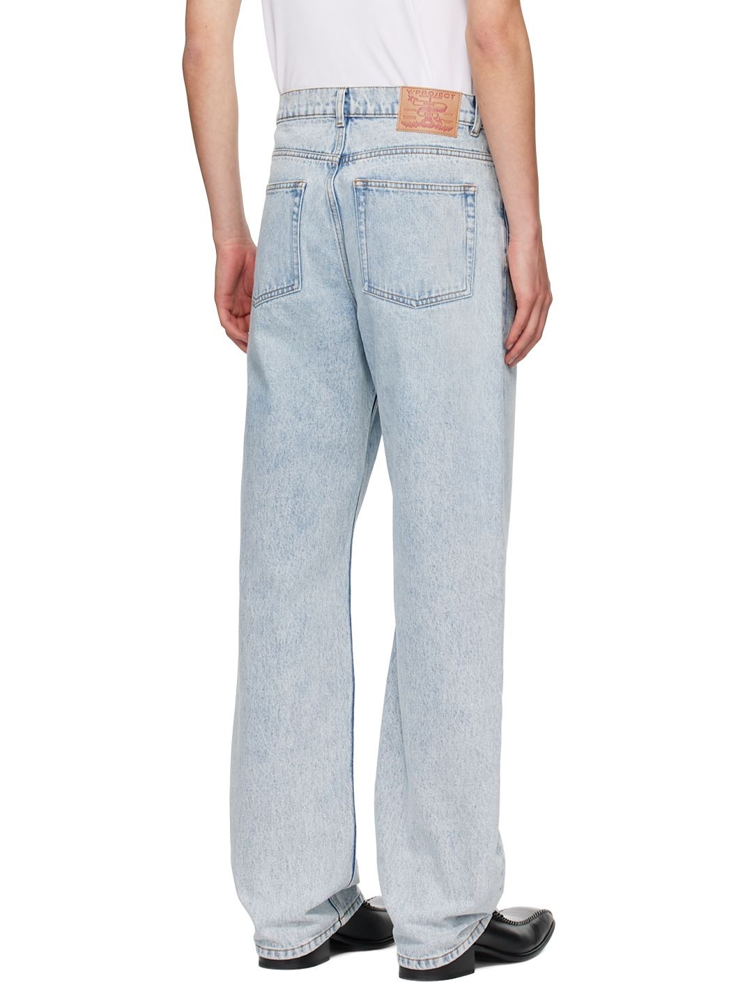 SSENSE Exclusive Blue Crystal Jeans - 3