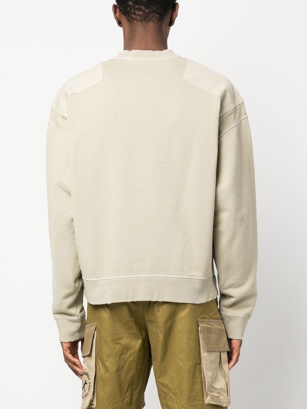 logo-print crew neck sweatshirt - 4