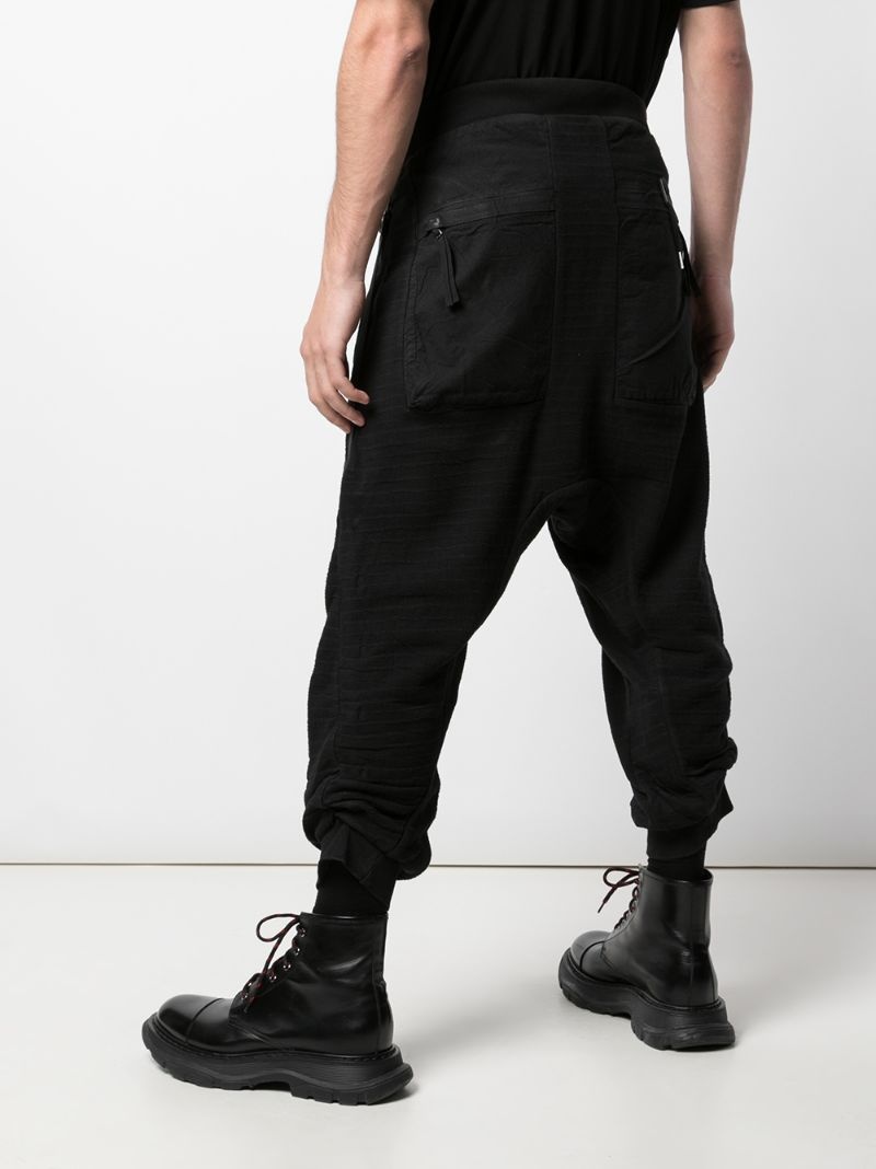 drop crotch relaxed trousers - 4