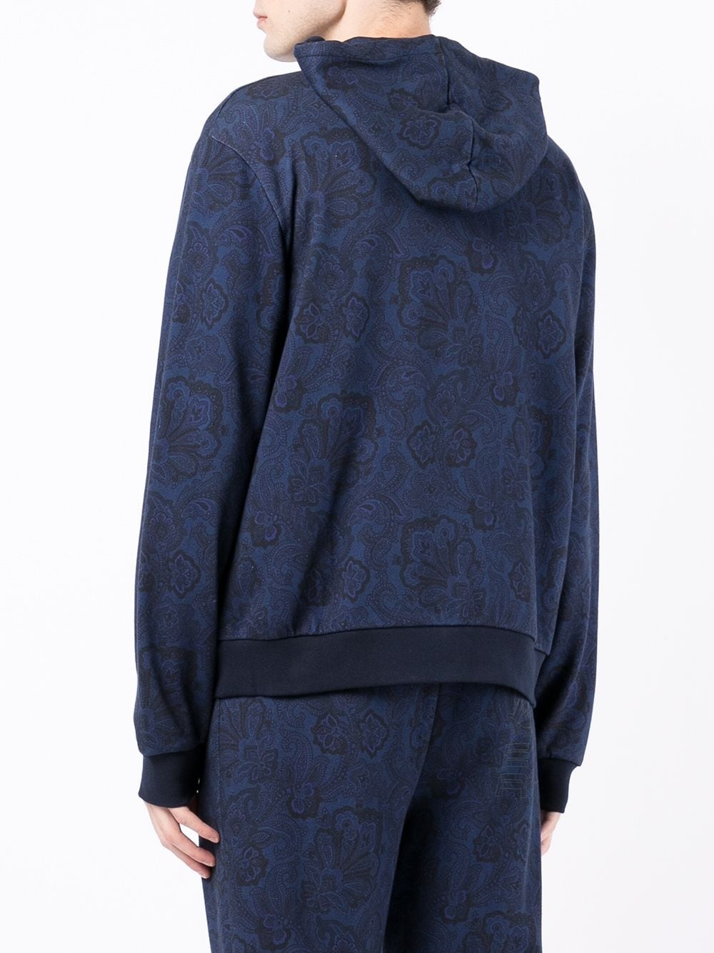 paisley-print zip-front hoodie - 4