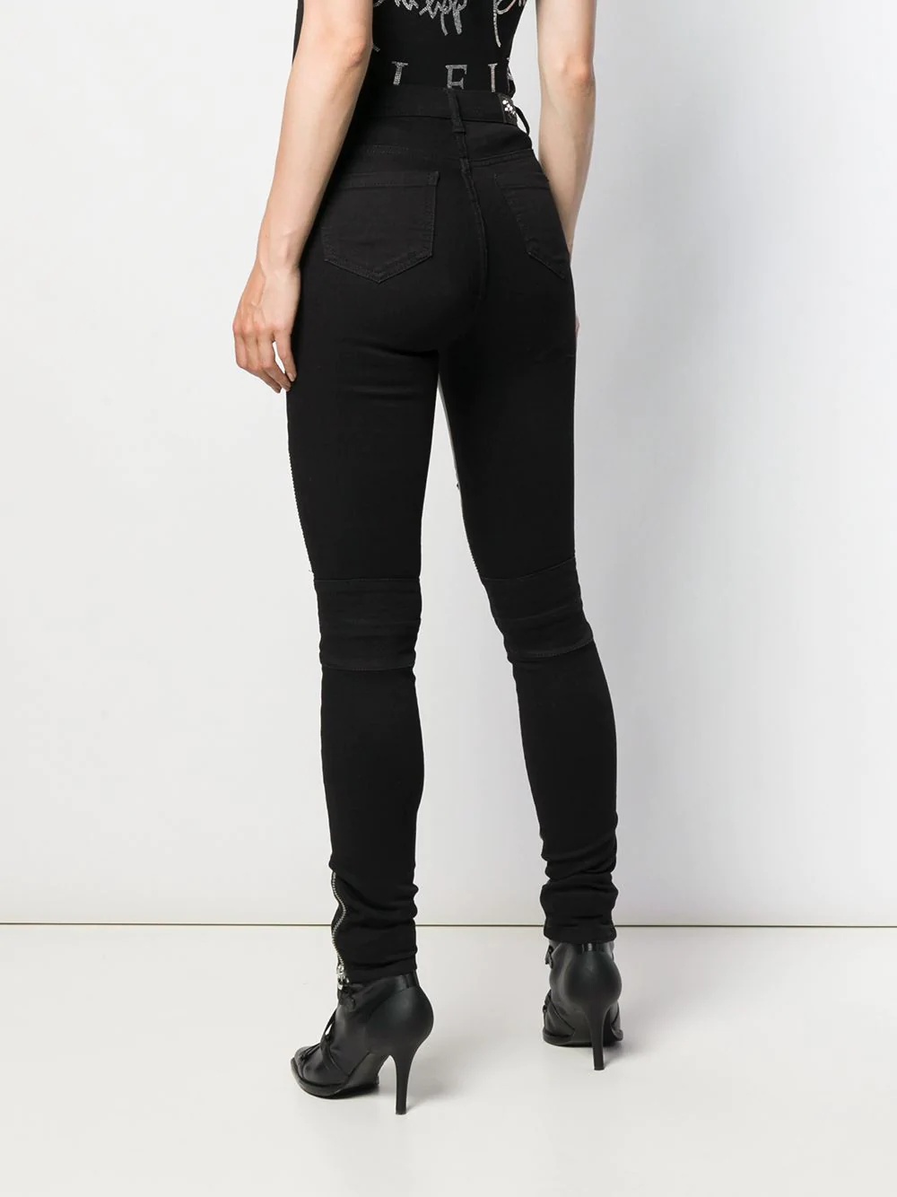 statement biker jeans - 4