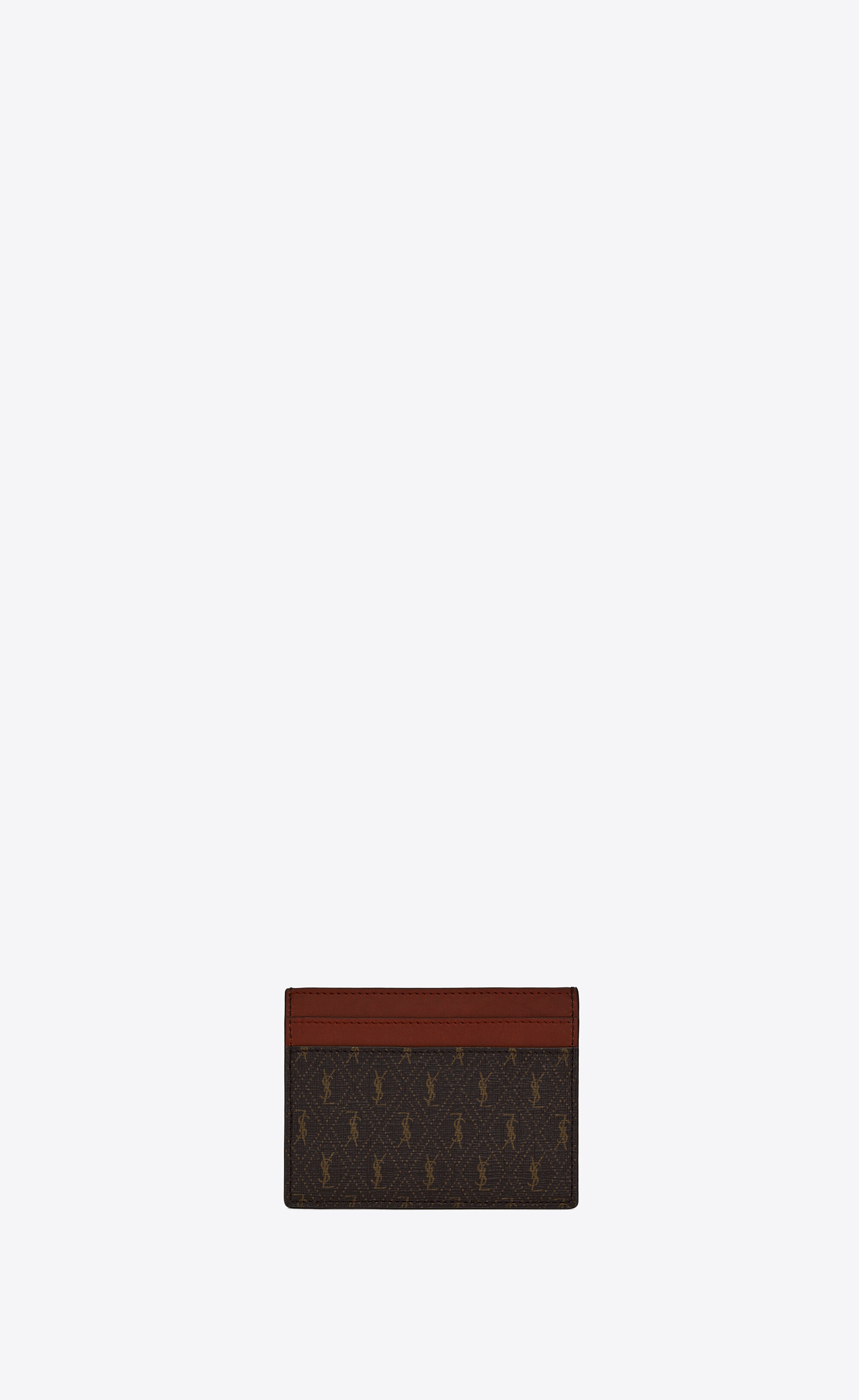 le monogramme card holder in saint laurent monogram canvas - 1