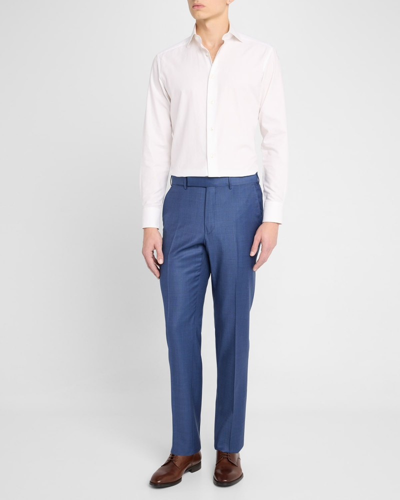 ZEGNA Men's Trofeo Sharkskin Trousers outlook