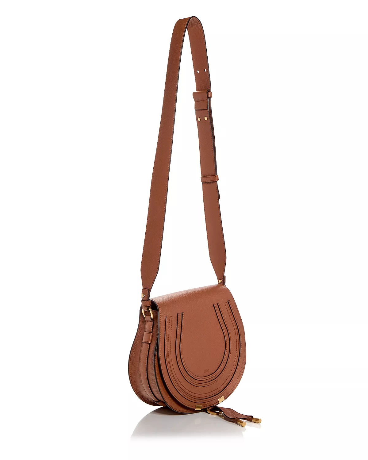 Marcie Small Leather Saddle Bag - 4