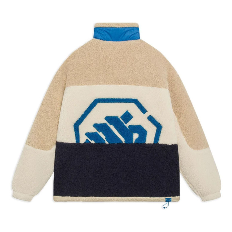 Li-Ning Li-Ning BadFive Graphic Color Block Polar Fleece Jacket 'Khaki Blue' AFDSA71-1 outlook