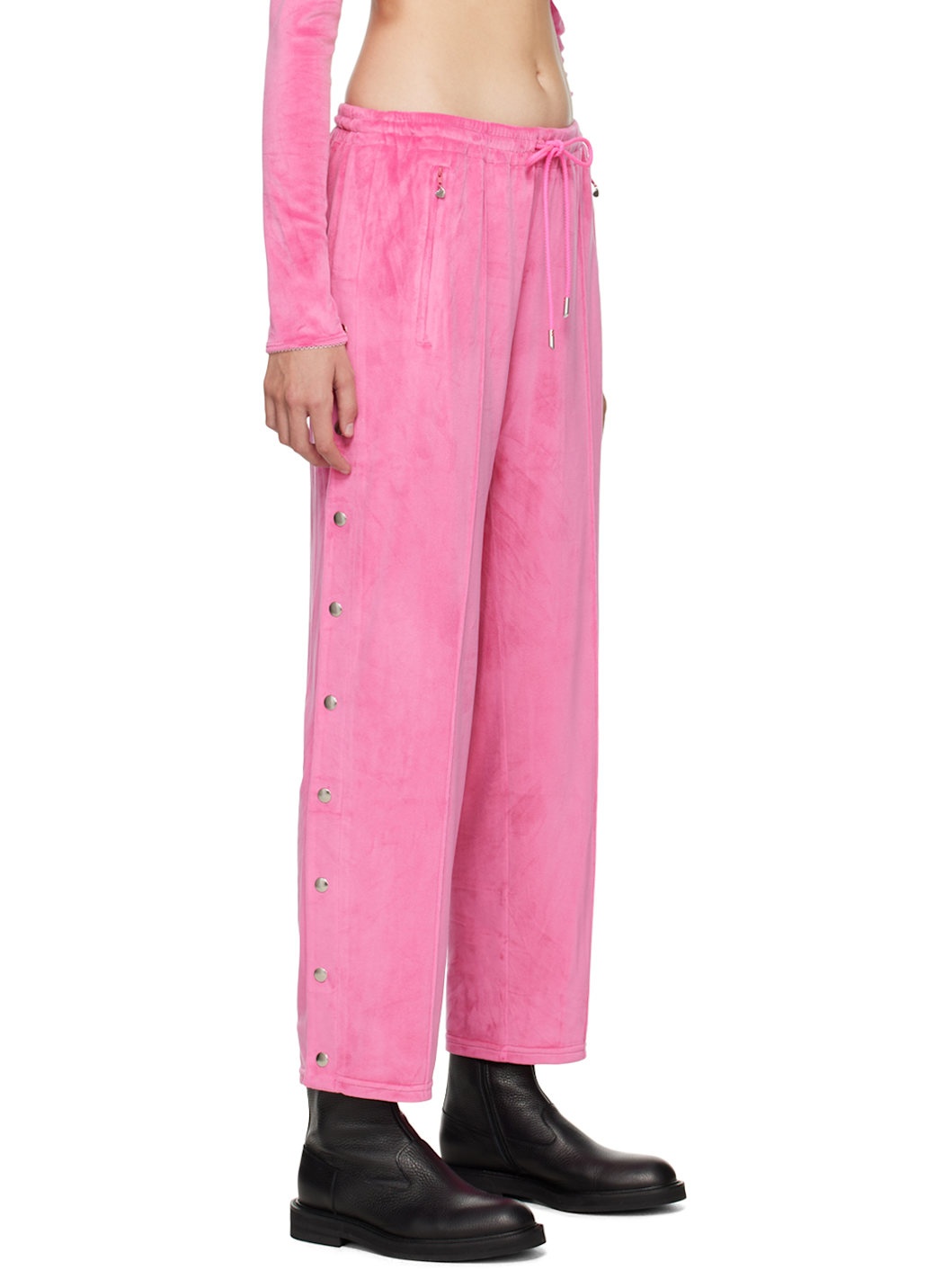 Pink Vented Lounge Pants - 2