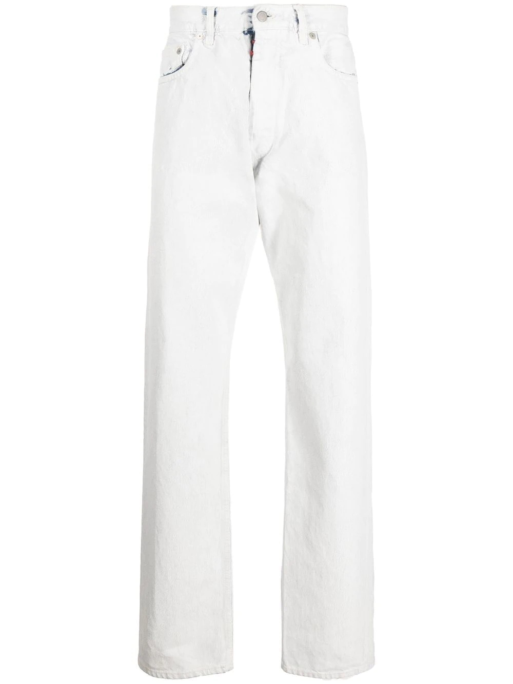 painted-design straight-leg jeans - 1