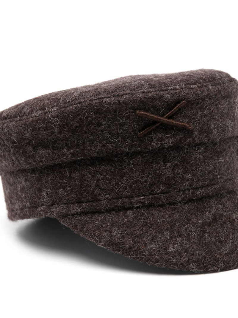 RUSLAN BAGINSKIY logo-appliqué baker boy cap outlook