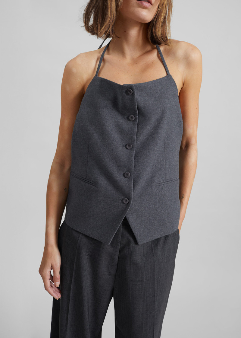 Melwin Halter Vest - Grey 4