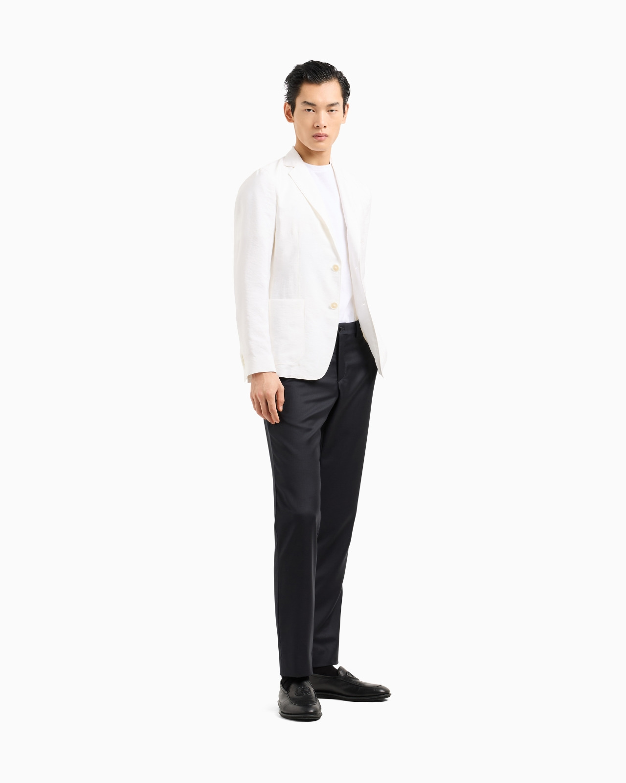 Upton Line single-breasted jacket in a silk-blend twill - 2