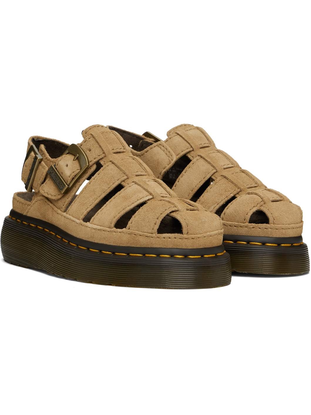 Tan Wrenlie Bronx Suede Fisherman Sandals - 4