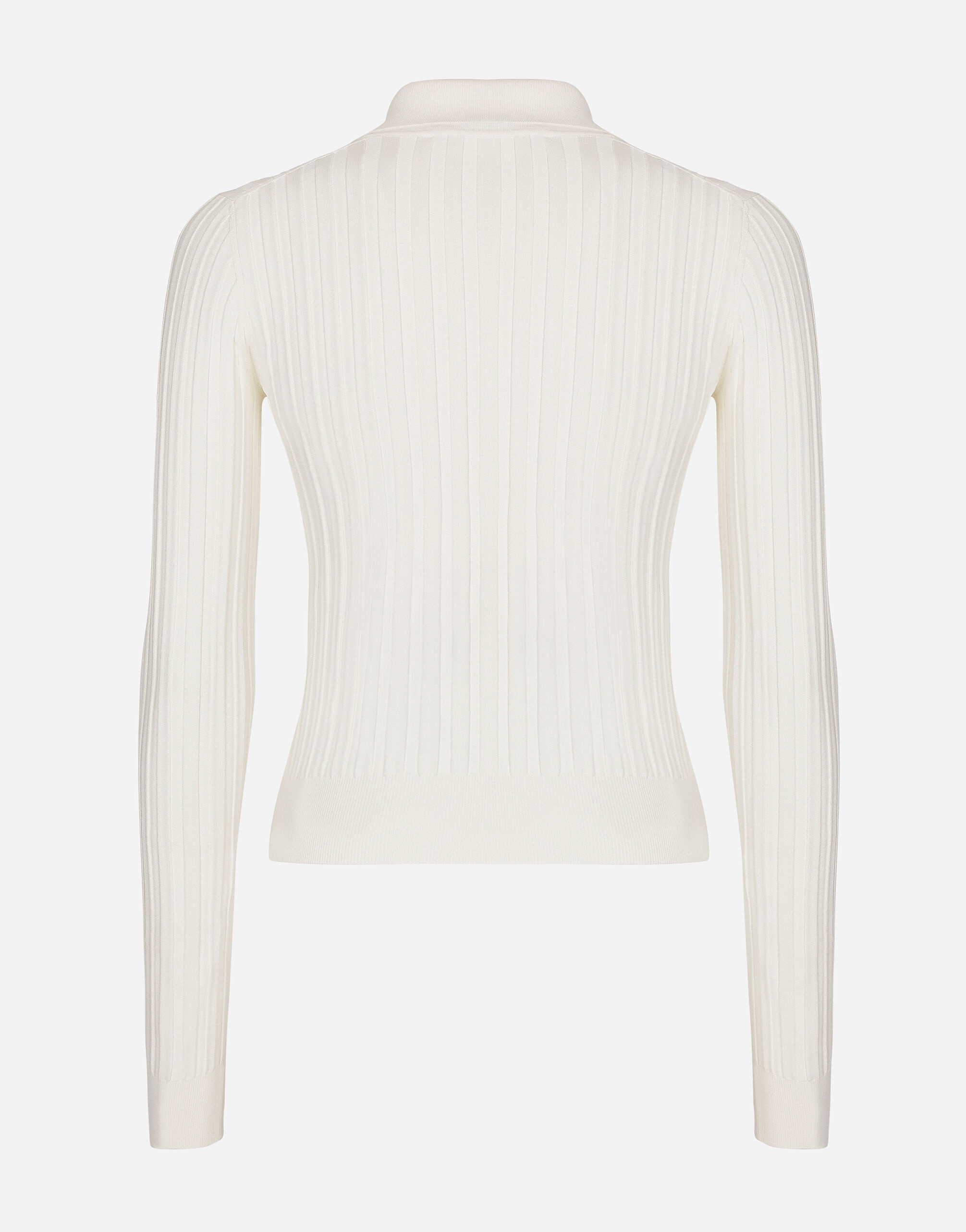 Cropped ribbed viscose polo-shirt with DG logo - 2