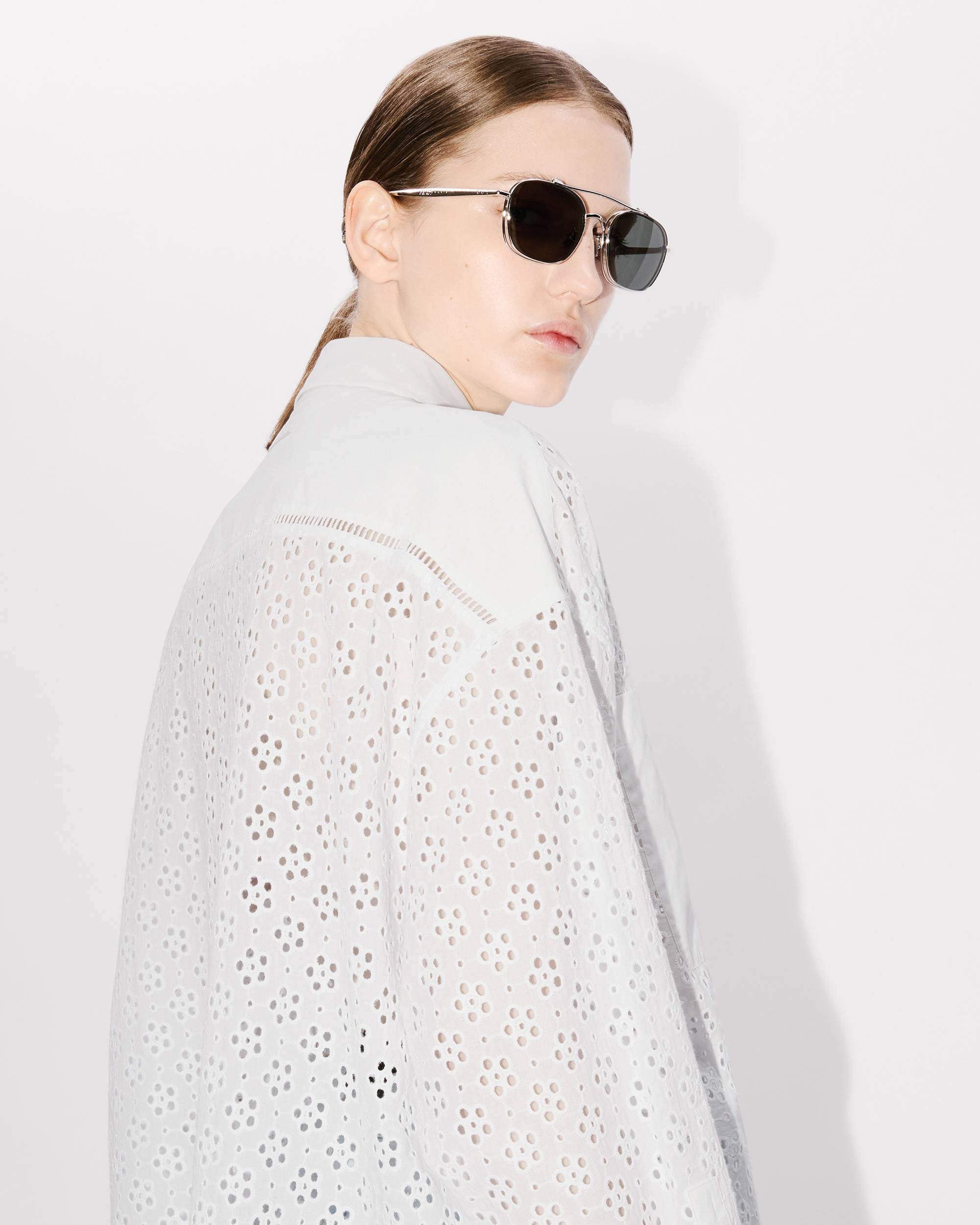 'KENZO Boke Flower Broderie Anglaise' oversized shirt - 7