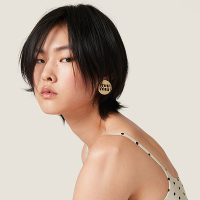 Miu Miu Miu Logo earrings outlook