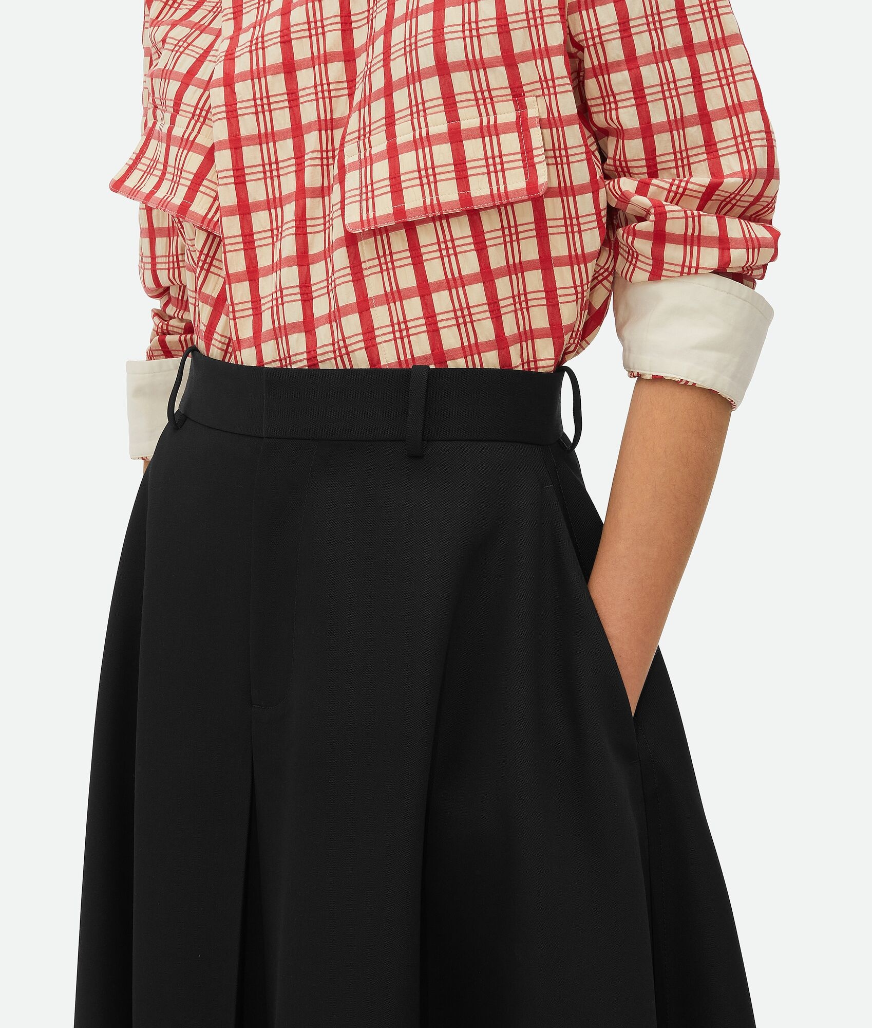 Wool Grain De Poudre Skirt - 4