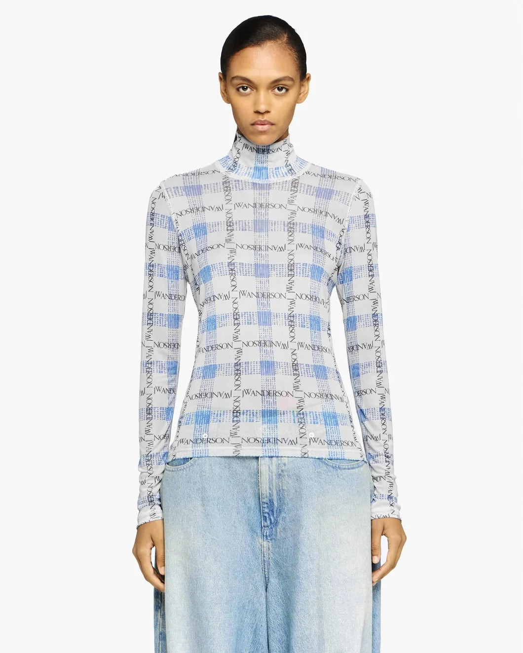 SHEER LONG SLEEVE TURTLENECK TOP - 2