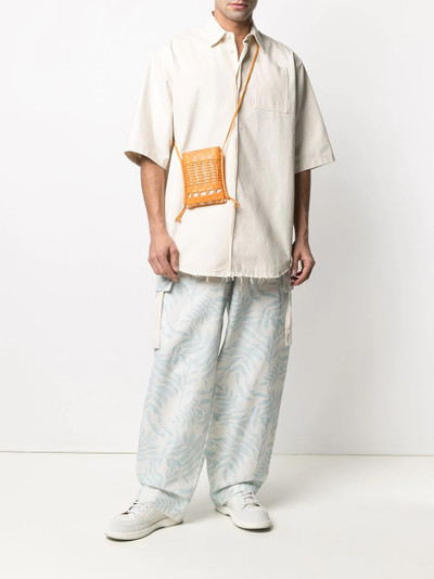 JACQUEMUS leaf print cargo trousers outlook