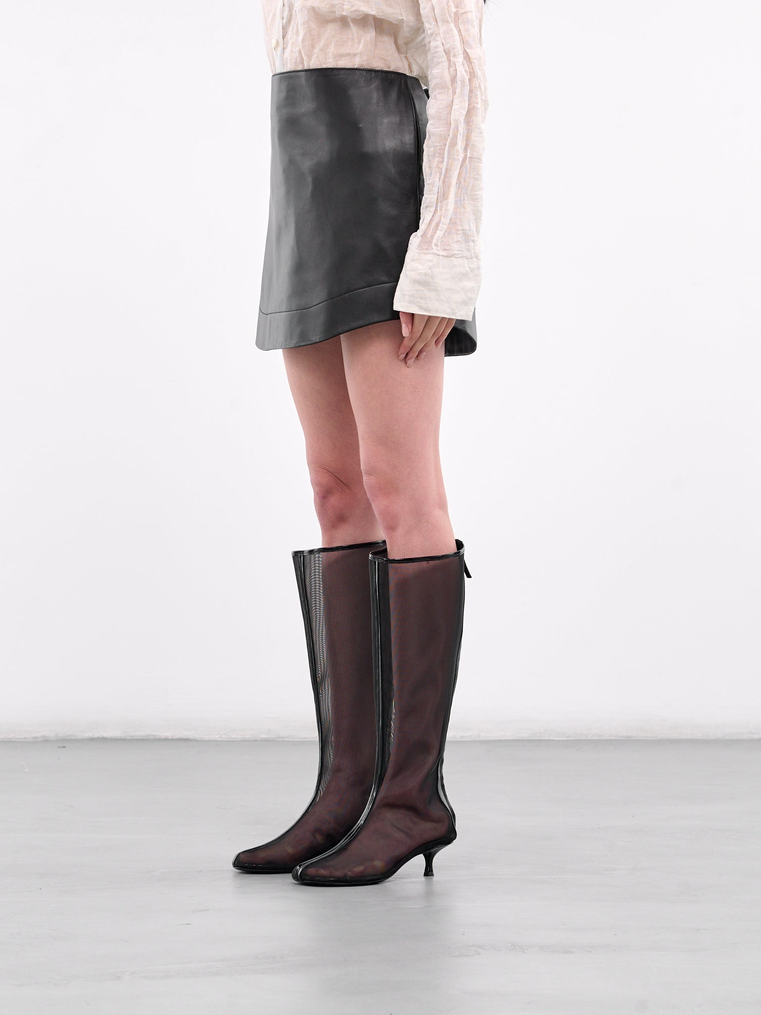 Leather Mini Skirt - 2