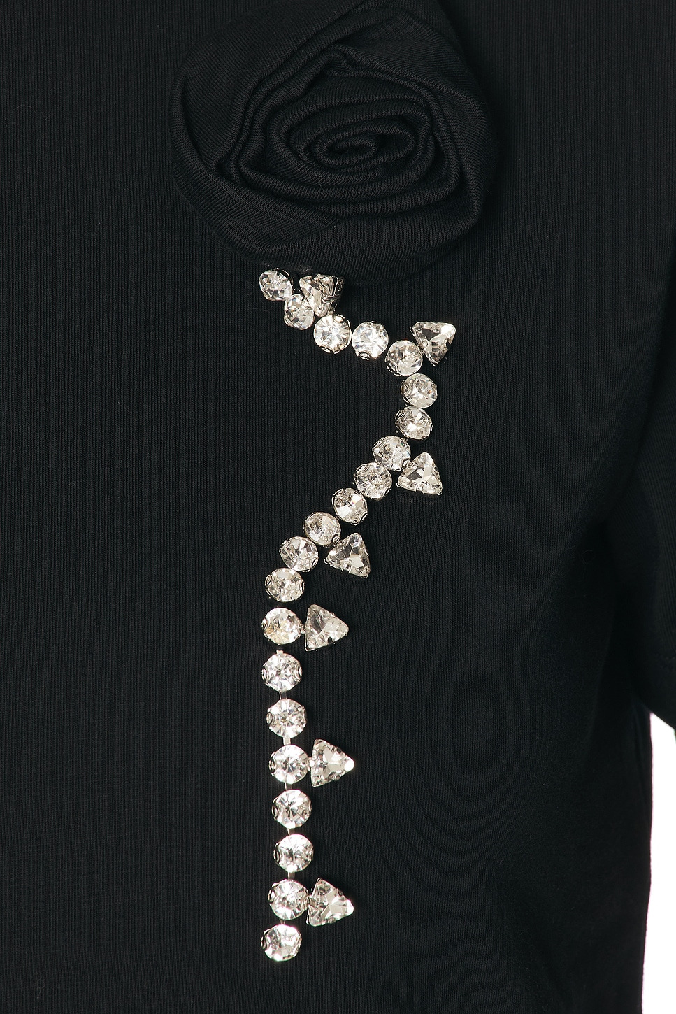 Crystal Rosette Cropped T-Shirt - 5