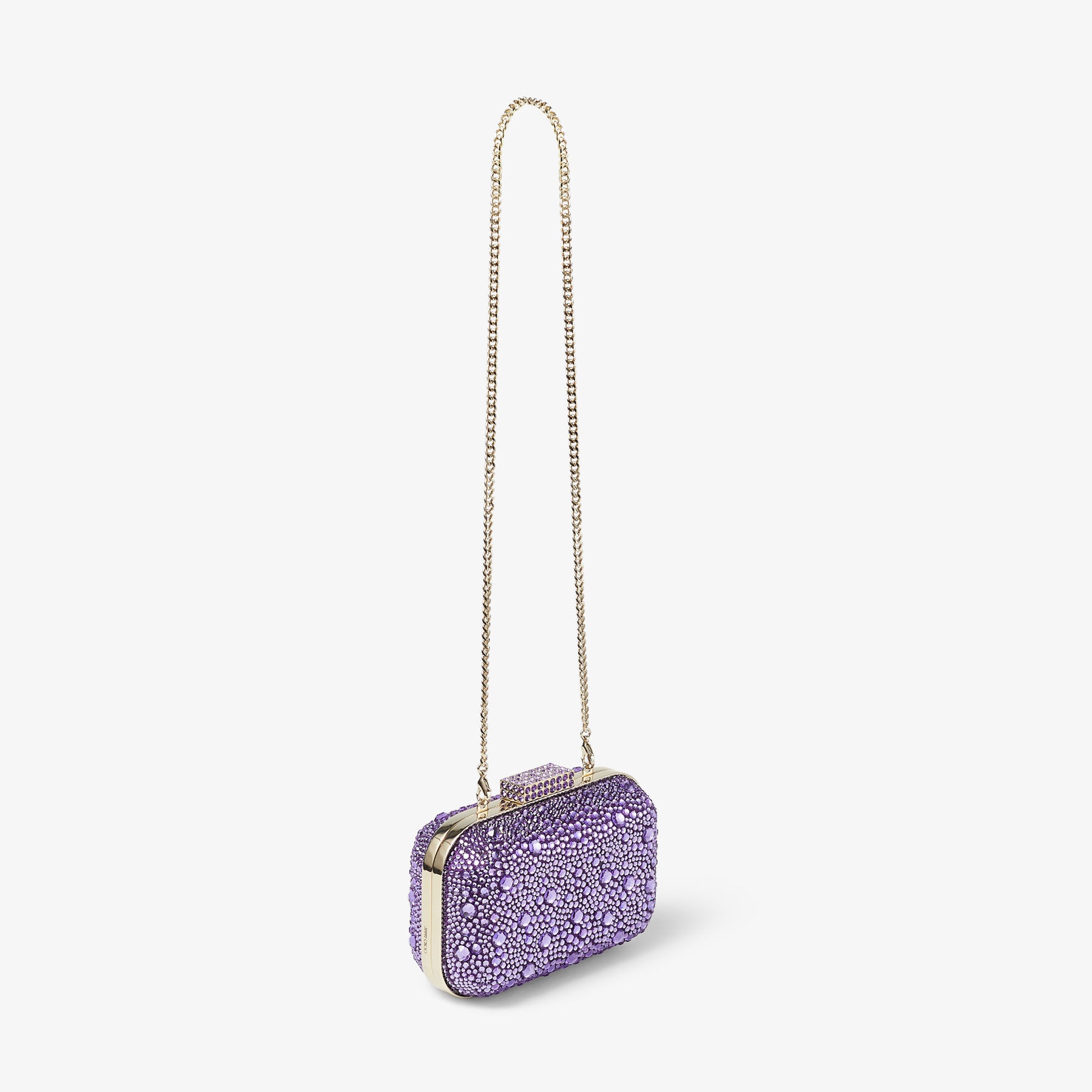 Micro Cloud
Cassis Satin Mini Bag with Hotfix Crystals - 7