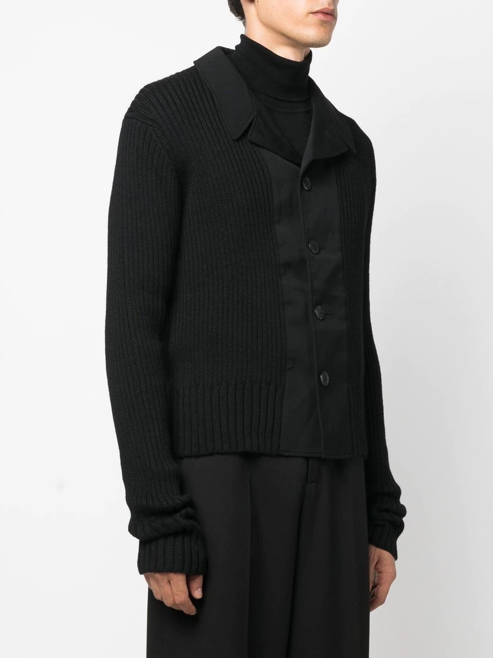 blazer-style wool cardigan - 3