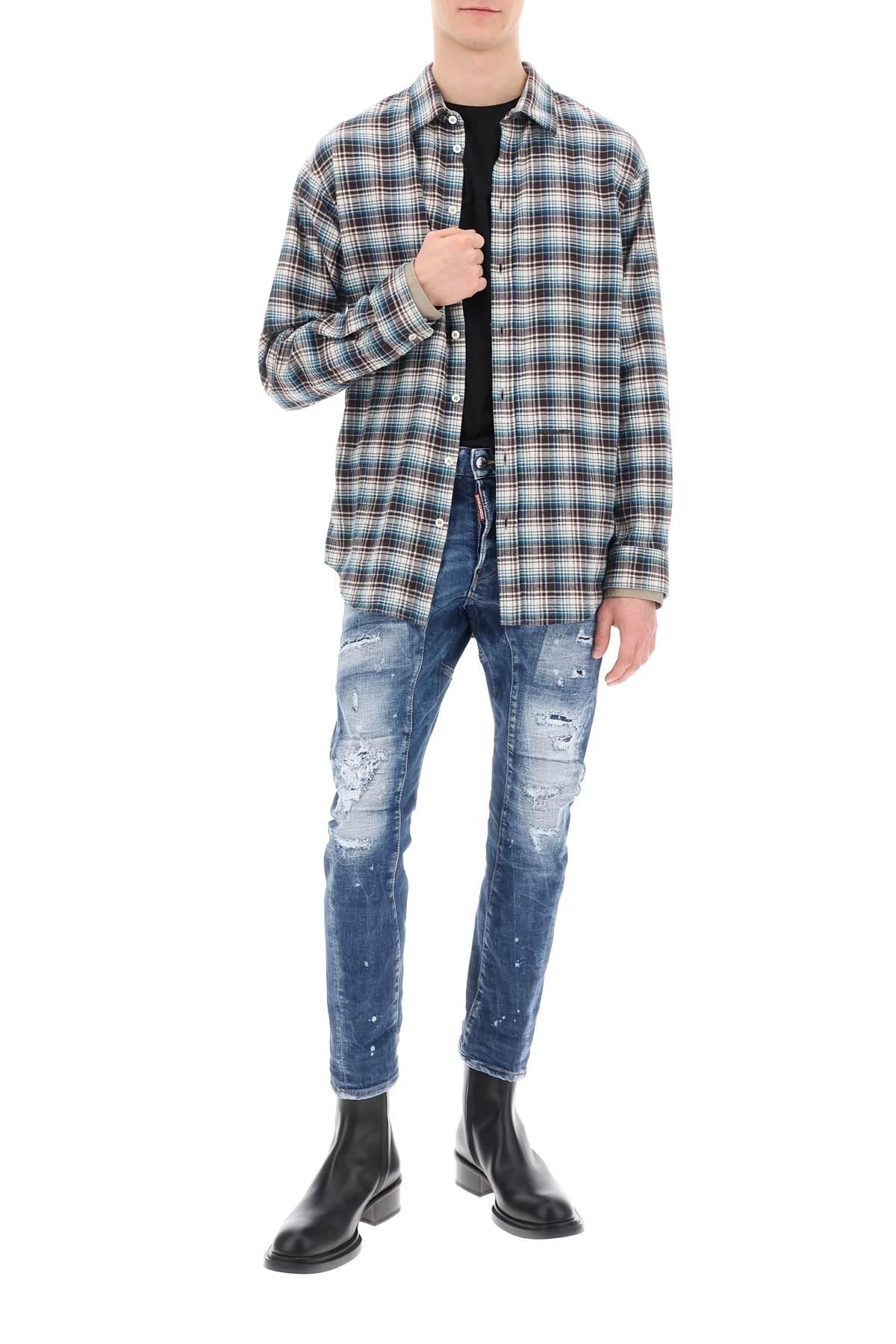 Check shirt with layered sleeves - 2