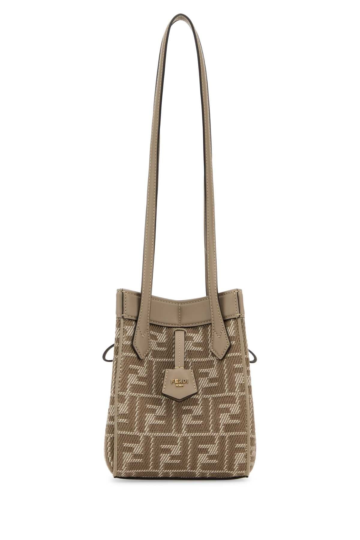 トートバッグ FENDI Embroidered Fabric Mini Origami Shoulder Bag FENDI Fendi Women Embroidered Fabric Mini Origami Shoulder