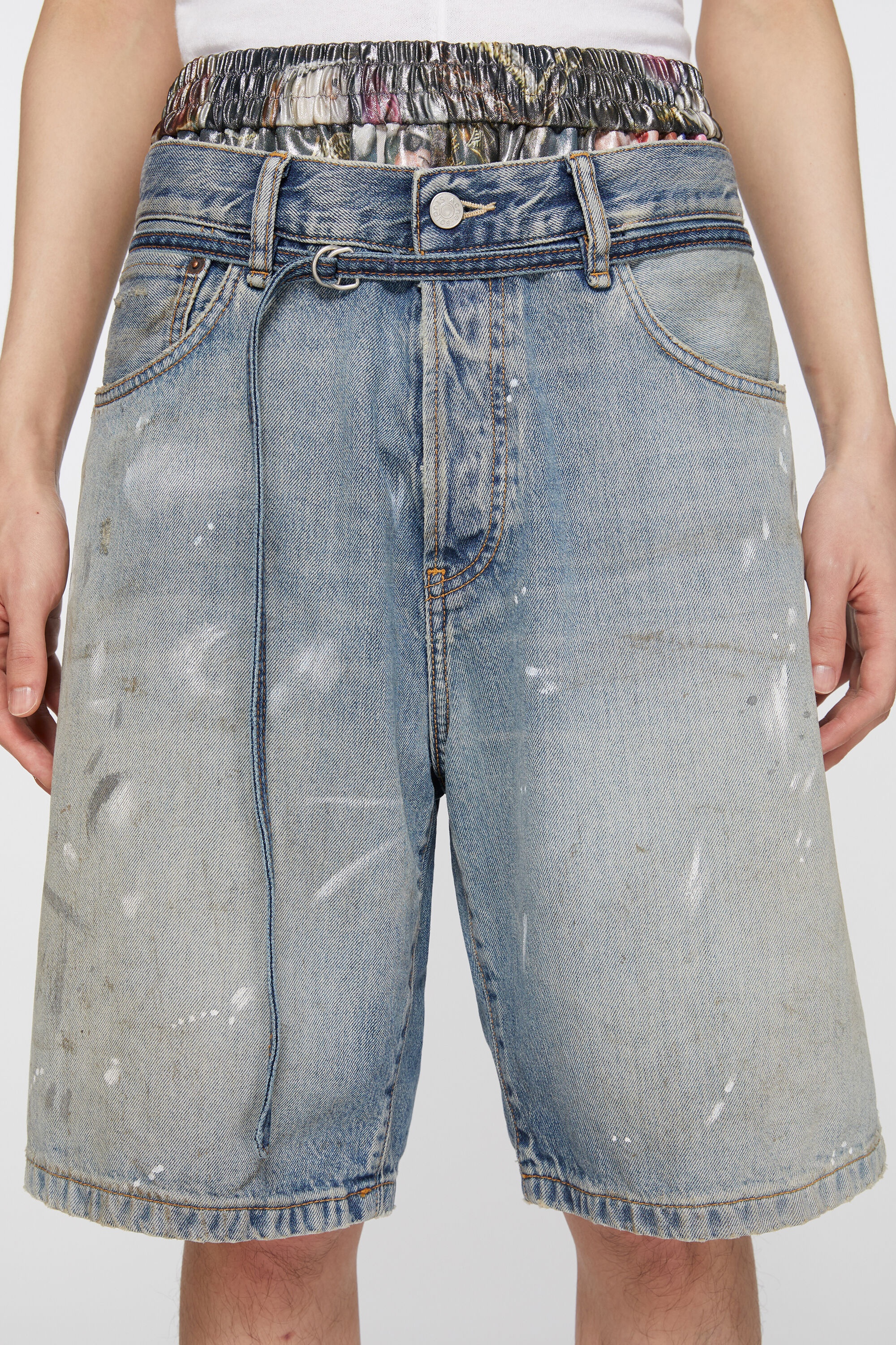 Loose fit denim shorts - Light blue - 5