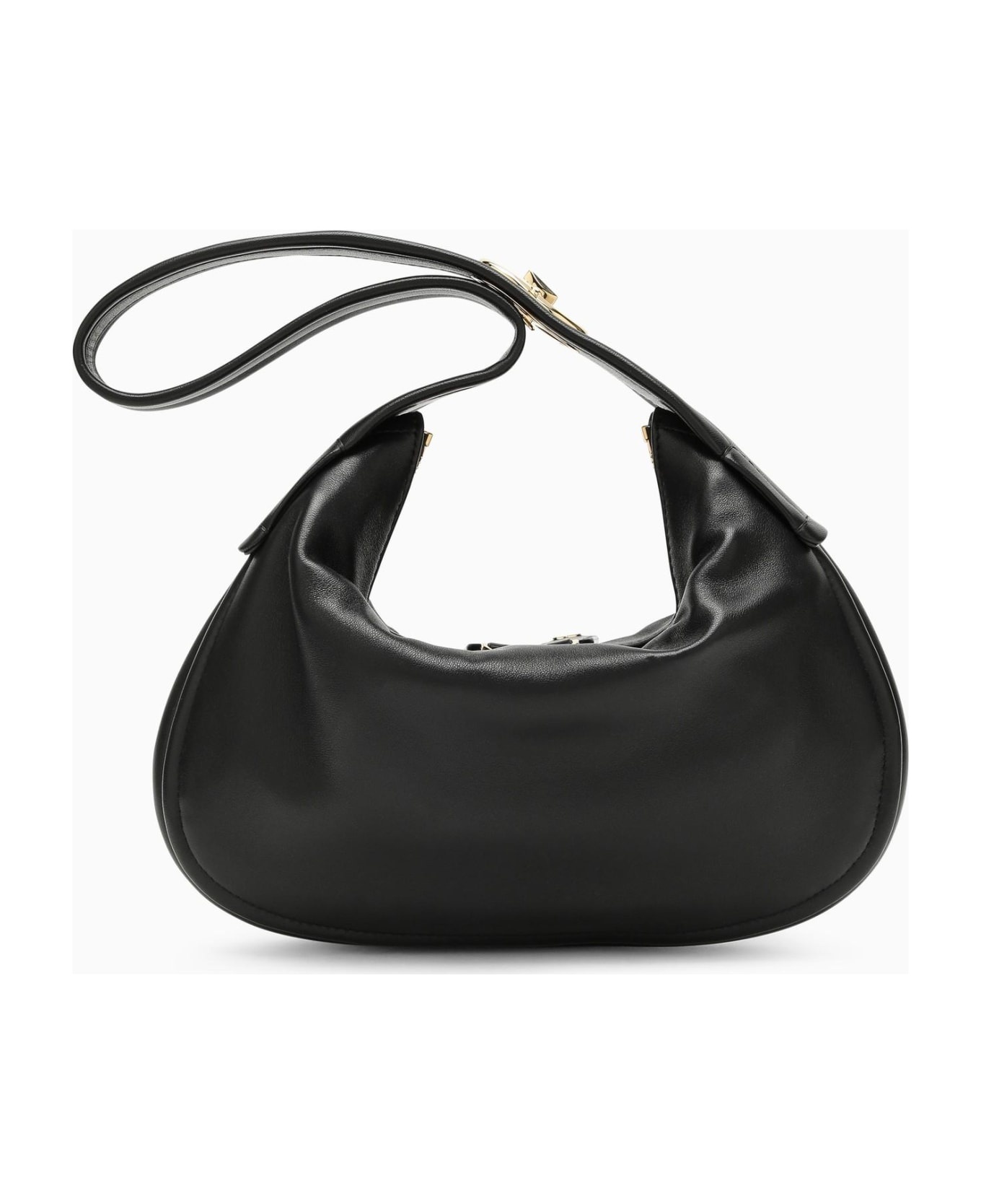 Small Go-hobo Bag In Black Leather - 3
