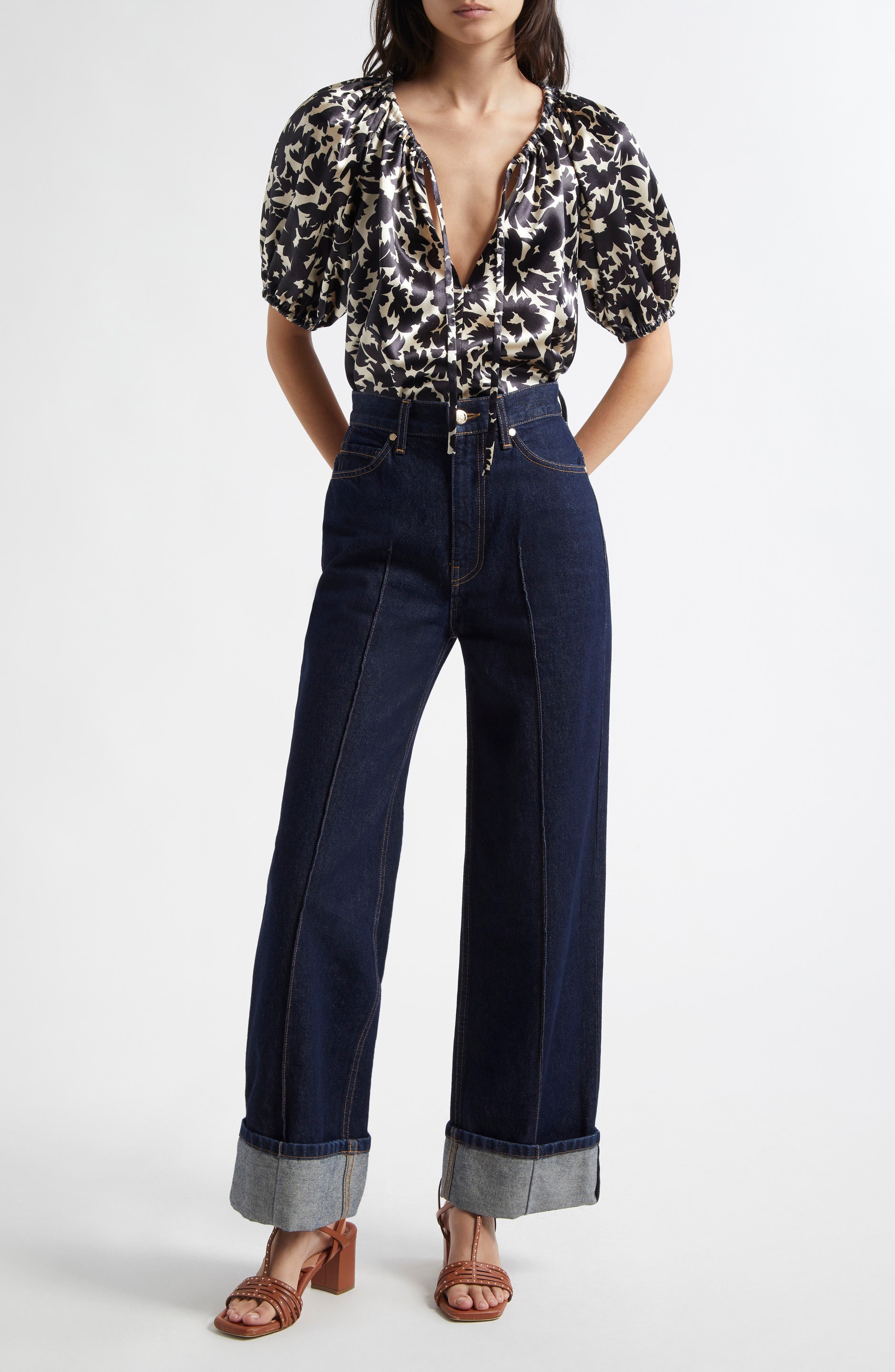 The Genevieve Topstitch Nonstretch Jeans - 2