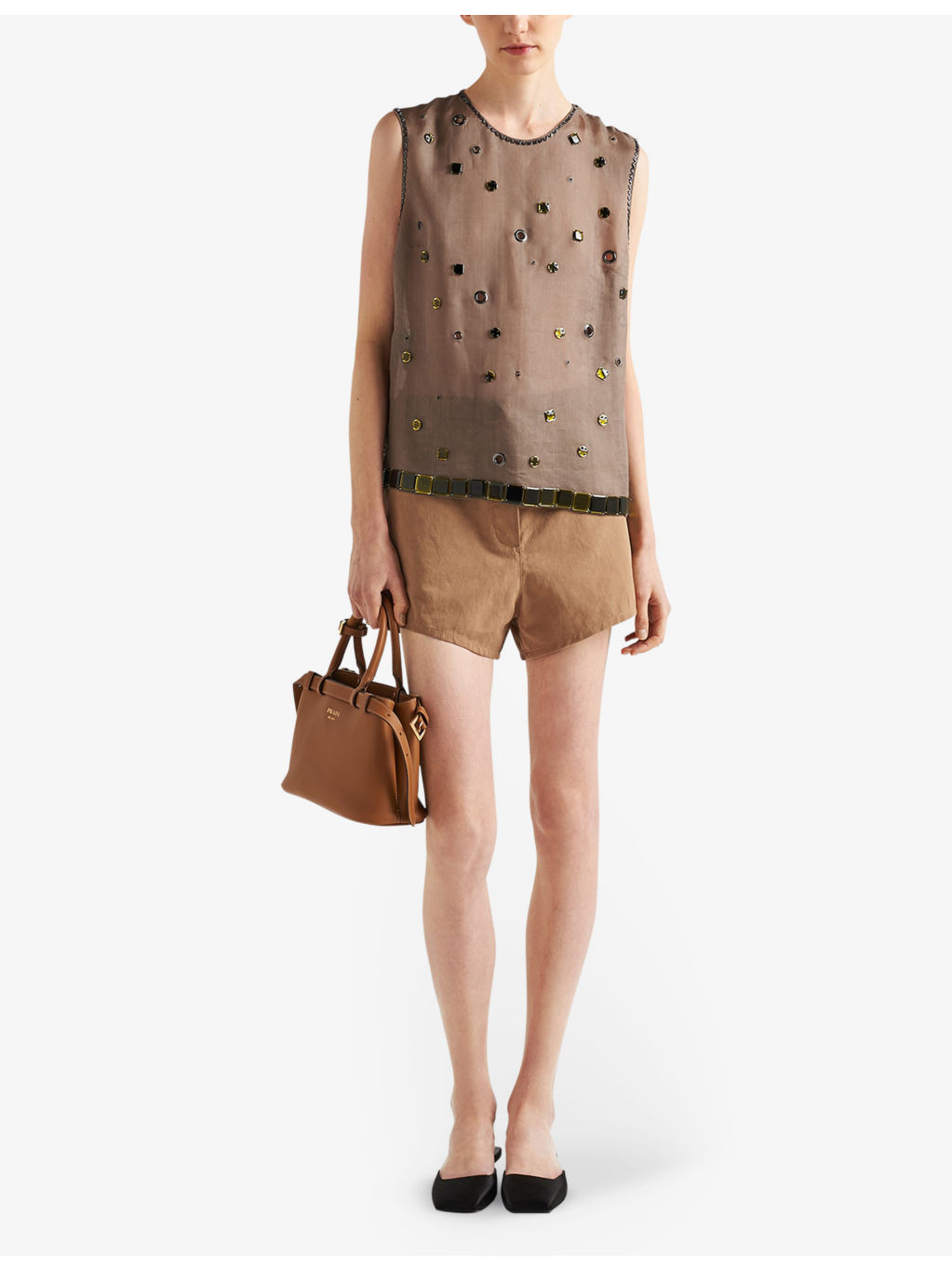 Buckle small leather tote bag - 3