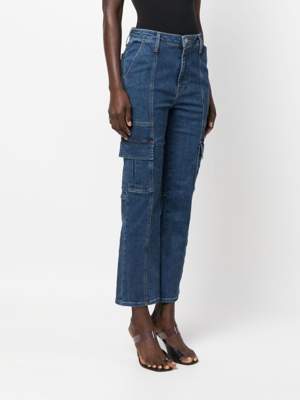 high-rise cropped-leg jeans - 3