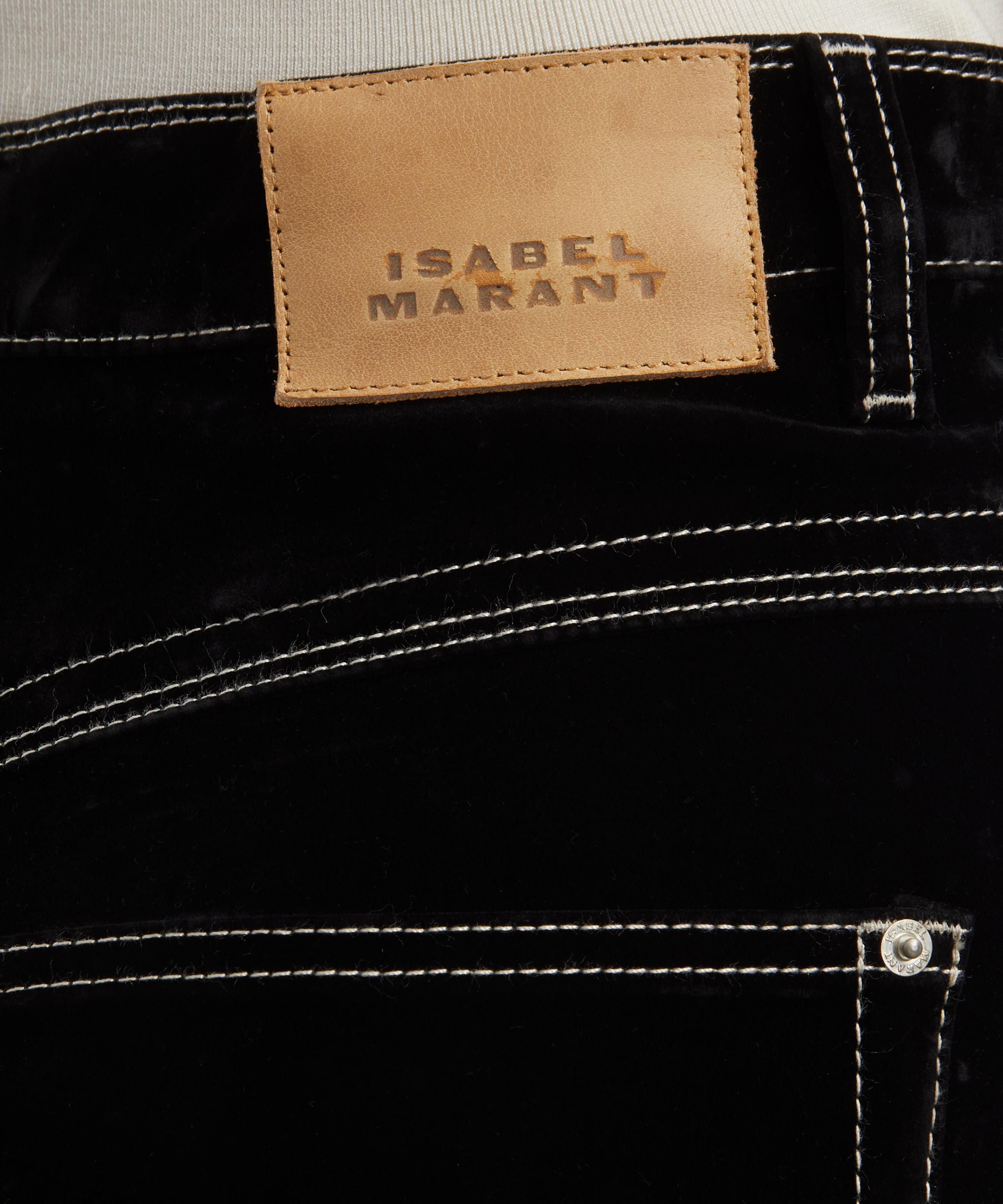 Stelyna Wide-Leg Velvet Jeans - 5