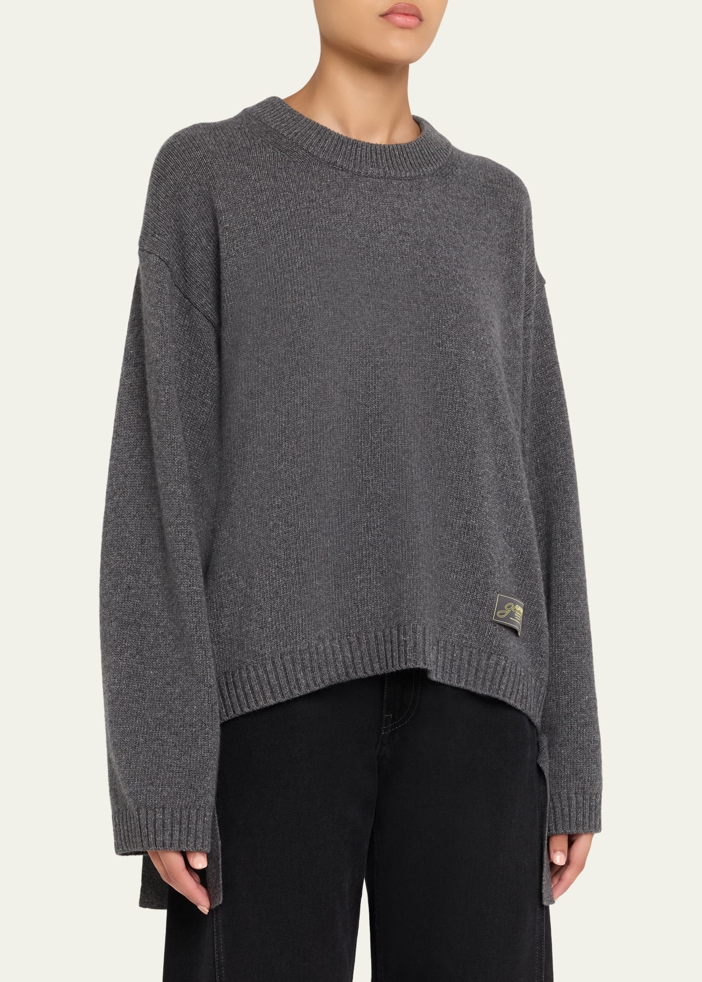 Oversized Future Wool Crewneck Sweater - 4